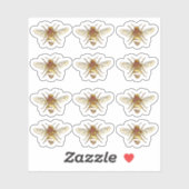 Beekeeper Vintage Gold Honeybee Étiquette imperméa (Feuille)