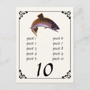 beekforel vis, sport Gevist visser Briefkaart