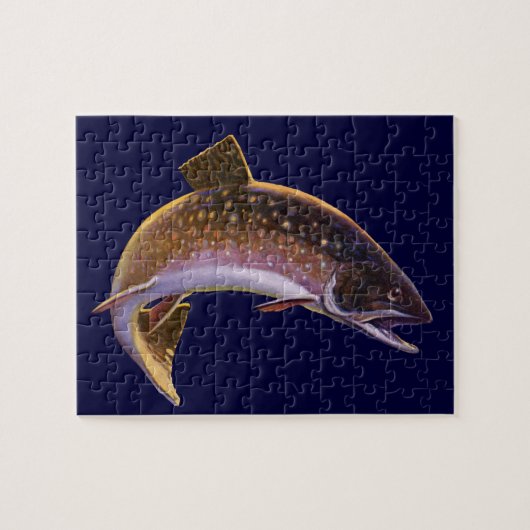 beekforel vis, sport Gevist visser Legpuzzel (Horizontaal)