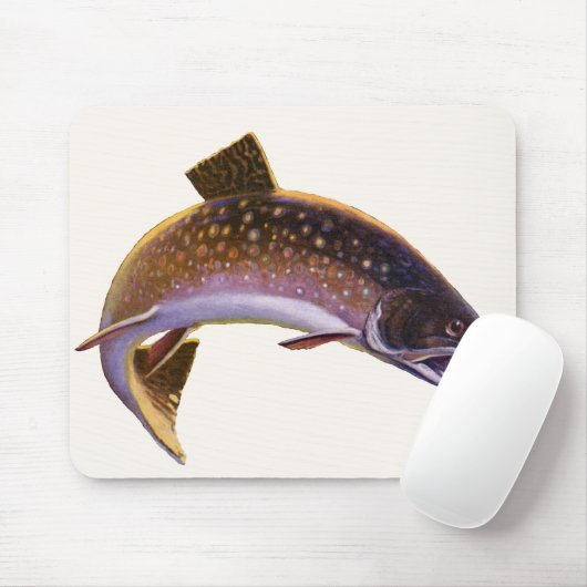 beekforel vis, sport Gevist visser Muismat (Met muis)