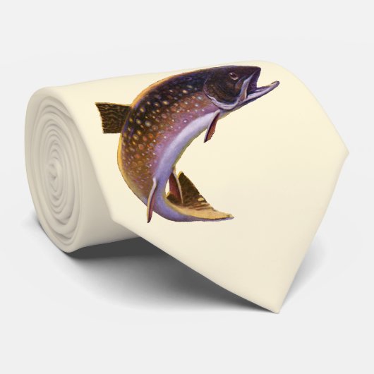  beekforel vis, sport Gevist visser Stropdas (Opgerold)