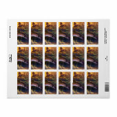  beekforel vis visser, sport Gevist Etiket (Full Sheet)