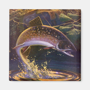 beekforel vis visser, sport Gevist Magneet