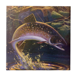  beekforel vis visser, sport Gevist Tegeltje