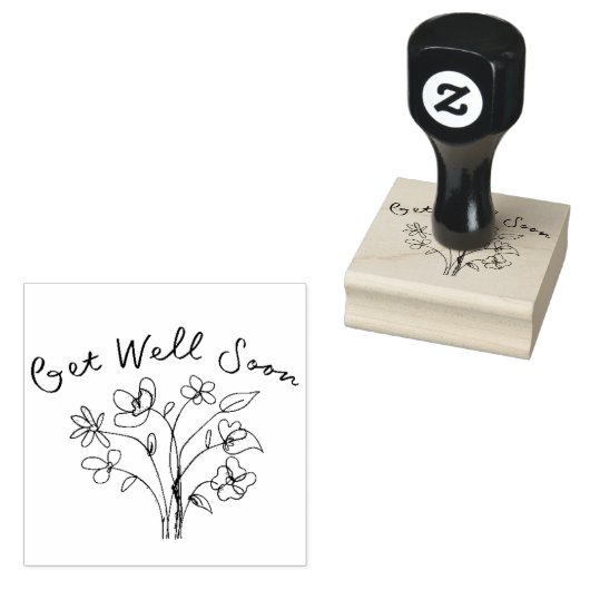 Beelbloem Rubberstempel (Gestempeld)