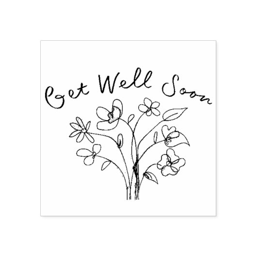 Beelbloem Rubberstempel (Afrduk)