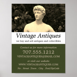 beeld, Antiek dealer, winkel Poster