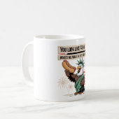 Beeld Eagle Hot Dog 4 juli Grappige kunst Koffiemok (Voorkant links)