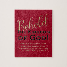 BEELD! Het koninkrijk Gods Schrift Christelijk Legpuzzel