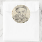 beeld in de tuin I Ronde Sticker (Tas)