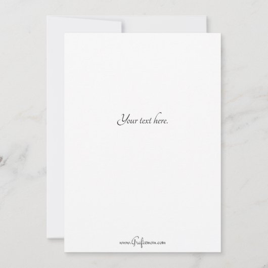 beeld in het landschap Toile-Blue en White Bedankkaart (Achterkant)