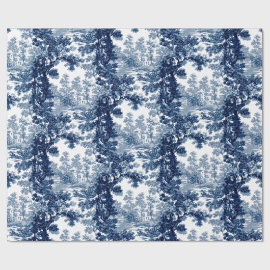 beeld in het landschap Toile-Blue en White Cadeaupapier (Vlak)