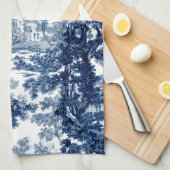  beeld in het landschap Toile-Blue en White Theedoek (Quarter Fold)