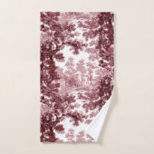  beeld in het landschap Toile-Roze & White Bad Handdoek (Handdoek)
