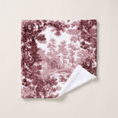  beeld in het landschap Toile-Roze & White Bad Handdoek (Wasdoekje)