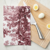  beeld in het landschap Toile-Roze & White Theedoek (Quarter Fold)