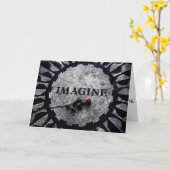 Beeld Monument met Red Rose Moederdag Kaart (Gele Bloem)