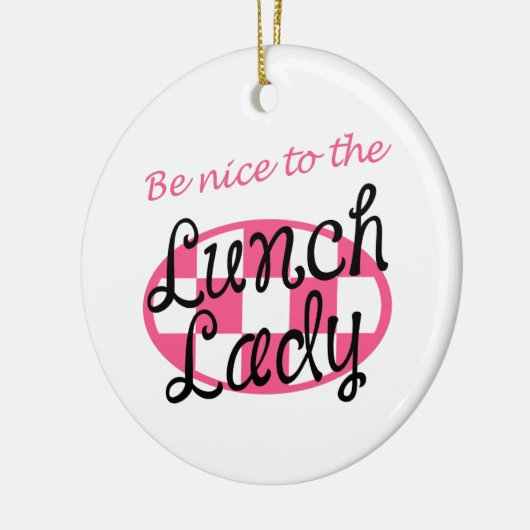 BEELD NICE to LUNCH LADY Keramisch Ornament (Links)