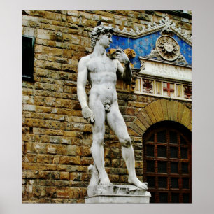 beeld van David, Florence, Poster Italië
