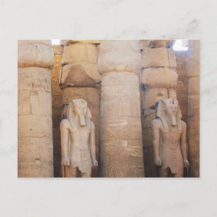beeld van de farao Ramses II, Luxor Temple Briefkaart