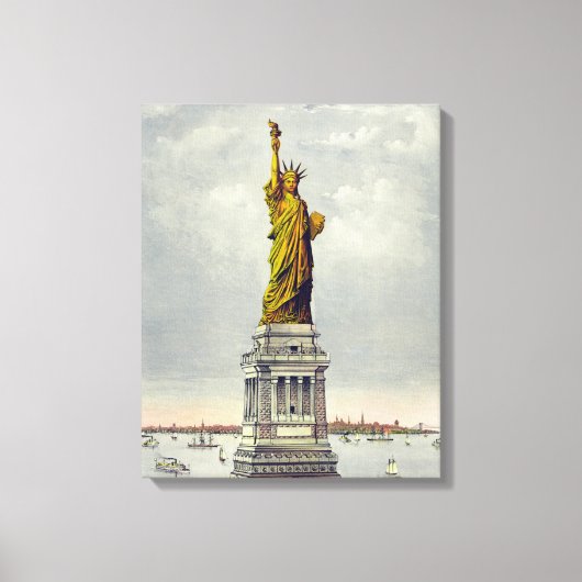  beeld van de reis van Liberty New York Canvas Afdruk (Voorkant)