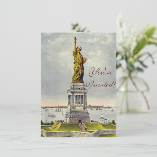  beeld van de reis van Liberty New York Kaart (Staand voorkant)