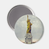  beeld van de reis van Liberty New York Magneet (Voorkant / Achterkant)