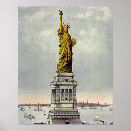 beeld van de reis van Liberty New York Poster (Voorkant)