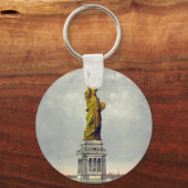 beeld van de reis van Liberty New York Sleutelhanger (Voorkant)
