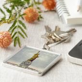 beeld van de reis van Liberty New York Sleutelhanger (Zijkant)