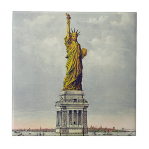 beeld van de reis van Liberty New York Tegeltje