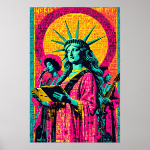 Beeld van de Vrijheid Pop Art Poster