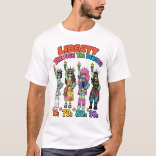 Beeld van de Vrijheid Retro Mode door 4 Decennia T-shirt