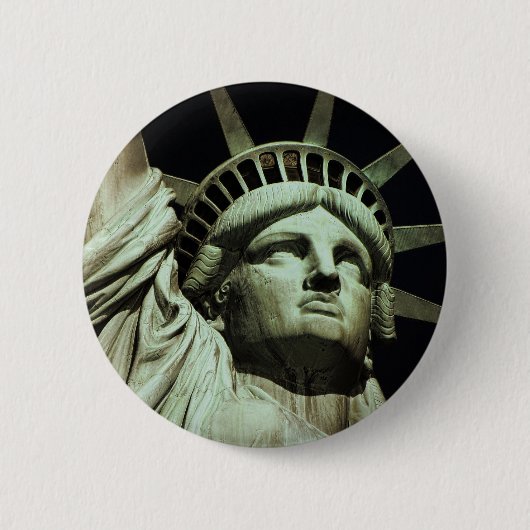 Beeld van de Vrijheid Ronde Button 5,7 Cm (Voorkant)
