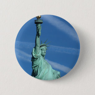 Beeld van de Vrijheid. Ronde Button 5,7 Cm