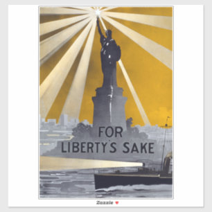 Beeld van de Vrijheid Toorts & US Navy Tweede Were Sticker