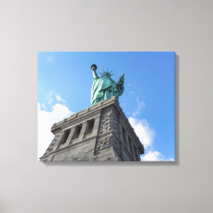 BEELD VAN DE VRIJHEID VAN ONDER OMWIKKELD CANVAS AFDRUK