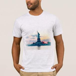 Beeld van de Vrijheid, Zonsondergang, Patina bewer T-shirt