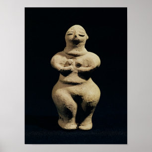 beeld van een godin, 6e millennium BC Poster