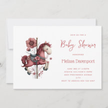 Beeld van een grillige draaimolenpaard baby shower
