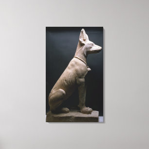 beeld van een hond, mesopotamie, c.5000-1000 BC (l Canvas Afdruk