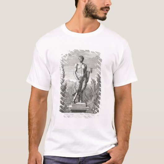 beeld van een satyr met een hoop druiven, Versa T-shirt (Voorkant)