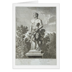beeld van een satyr te Versailles, 1675, uit 'Vues