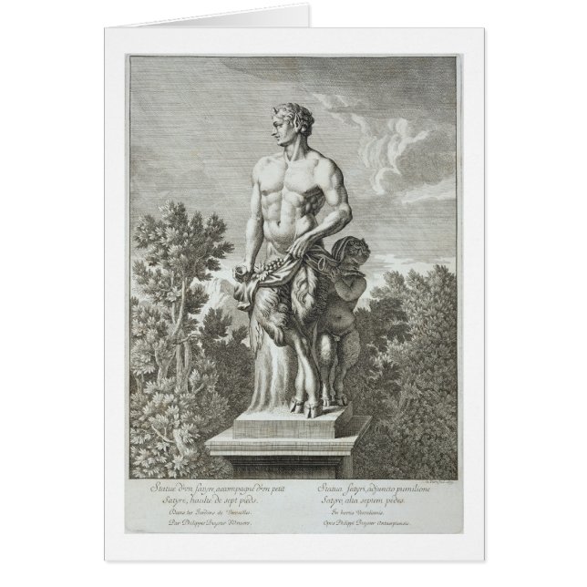 beeld van een satyr te Versailles, 1675, uit 'Vues (Voorkant)