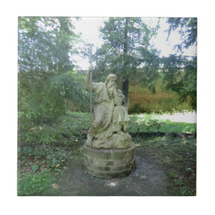 beeld van een Welsh Druid in Erddig Hall Tegeltje