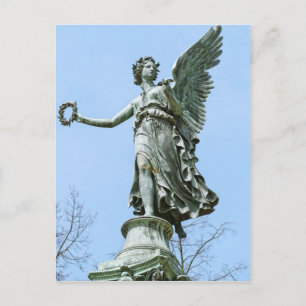 Beeld van engel in Charlottenburg Paleistuinen Briefkaart