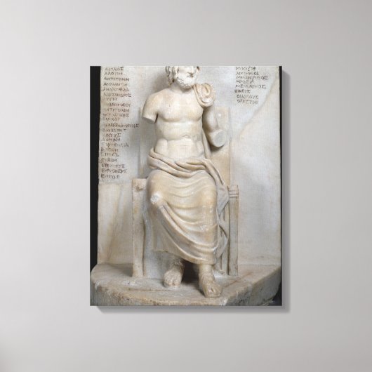 beeld van Euripides Canvas Afdruk (Voorkant)