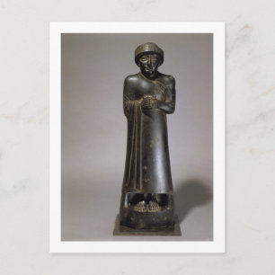 beeld van Gudea, Prins van Lagash, Neo-Sumerian, f Briefkaart