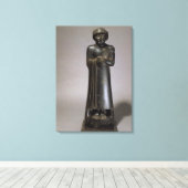beeld van Gudea, Prins van Lagash, Neo-Sumerian, f Canvas Afdruk (Insitu (Houten vloer))
