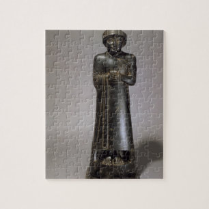 beeld van Gudea, Prins van Lagash, Neo-Sumerian, f Legpuzzel